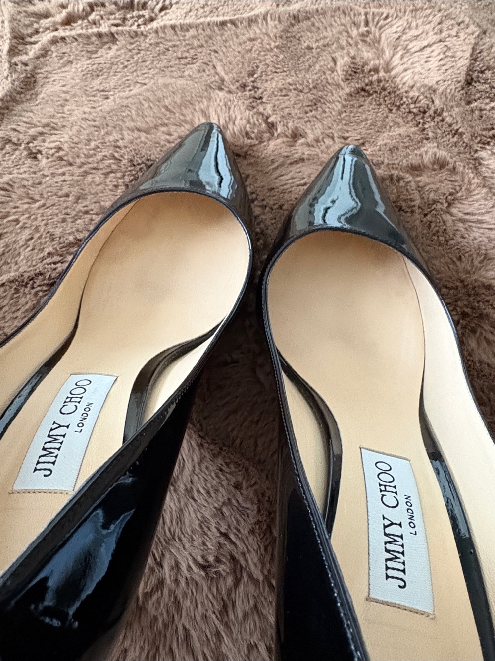 Jimmy Choo Romy 85 Black Patent Pointed Leather Pumps Size 42 - Picture 4 of 7